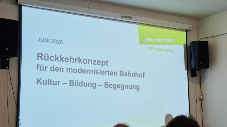 Präsentation bei der Mitgliederversammlung zum Rückkehrkonzept in den Bahnhof